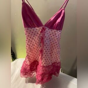 Babydoll pink lingerie night top
